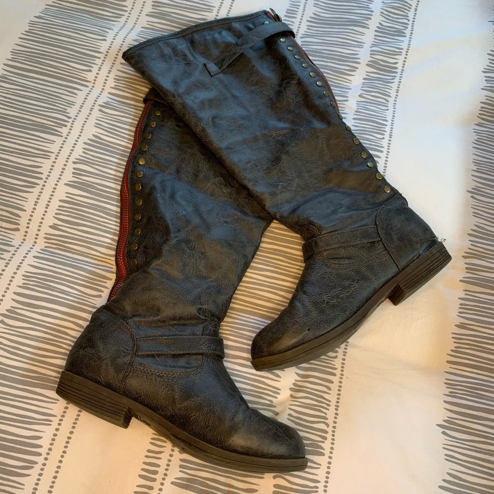 Wide calf riding boots